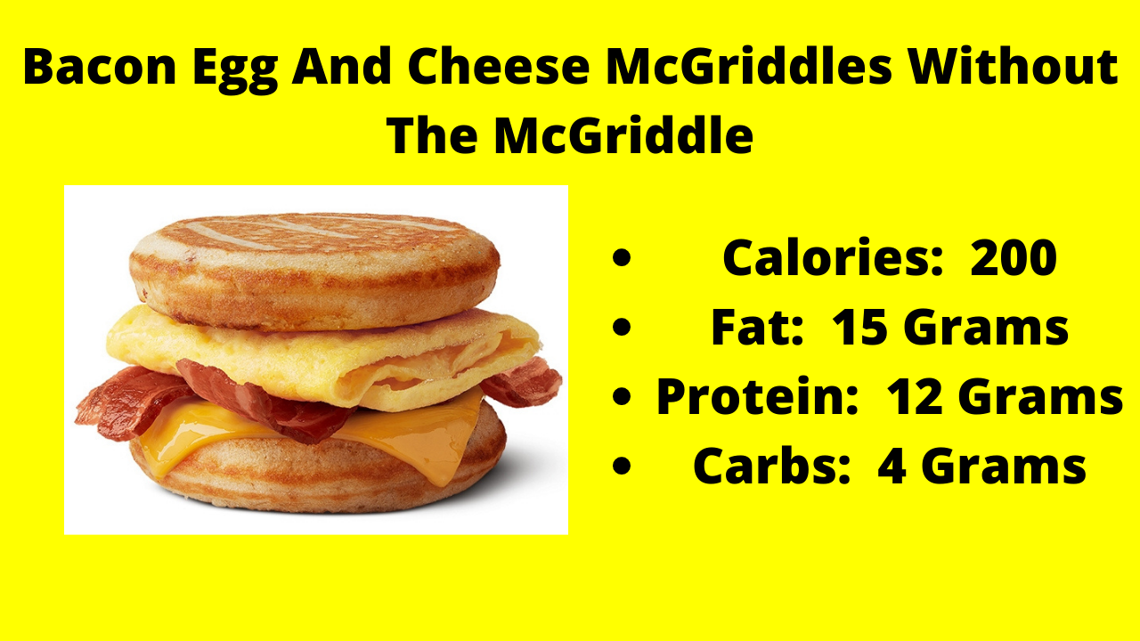 Here Are The Nutritional Numbers For The Bacon Egg And Cheese McGriddles With No McGriddle!
