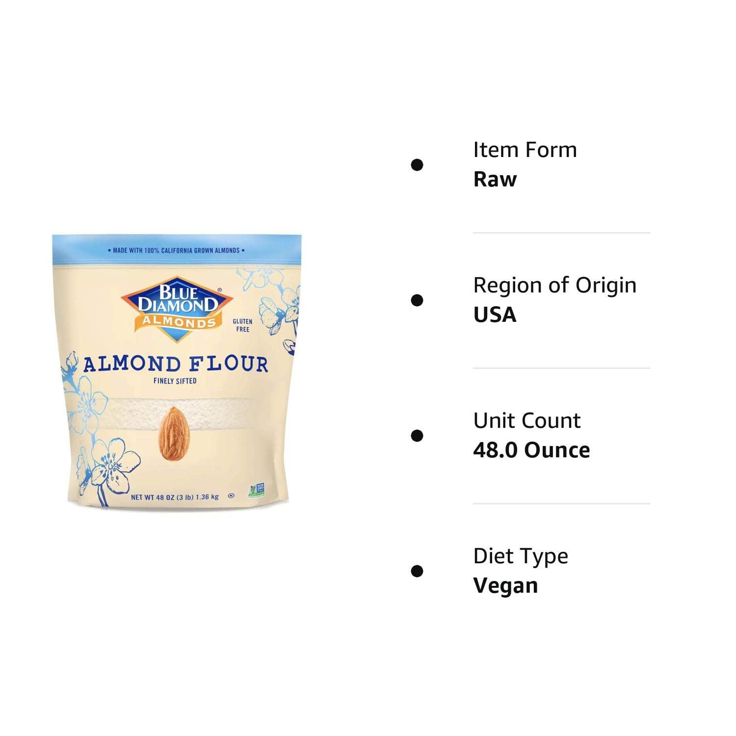 Blue Diamond Almonds Almond Flour Finely Sifted