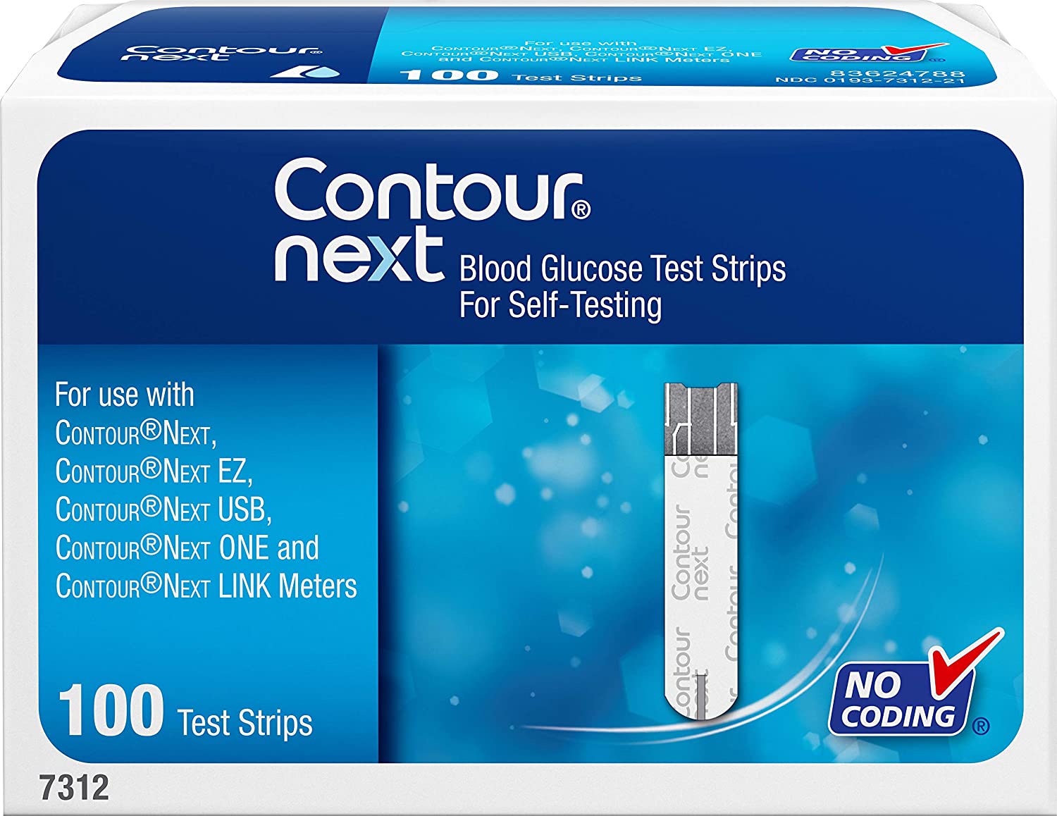 CONTOUR NEXT Blood Glucose Test Strips 100 Count