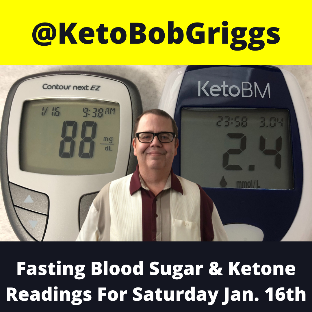 Saturday Morning Fasting Blood Sugar And Ketone Reading!