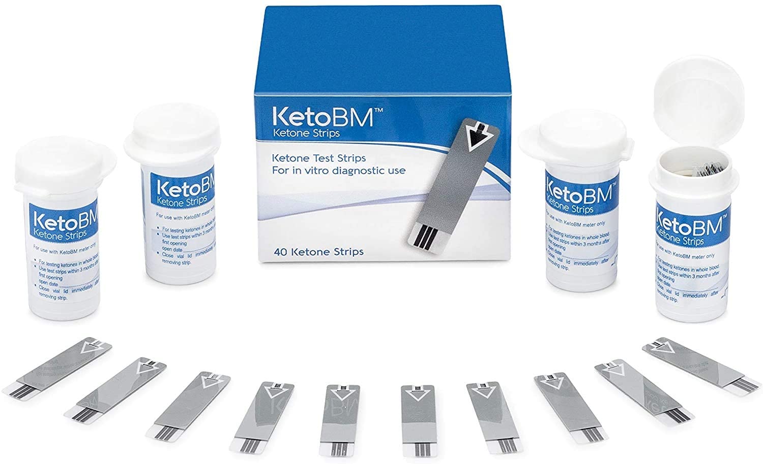 KetoBM Ketone Strips for Home Health Test - 40 Pack