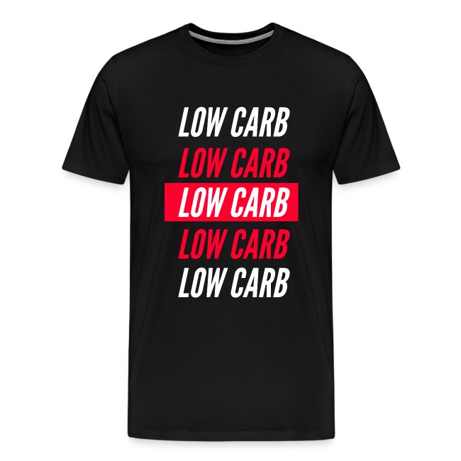LOW CARB Repeat Red And White Design Men's Premium T-Shirt