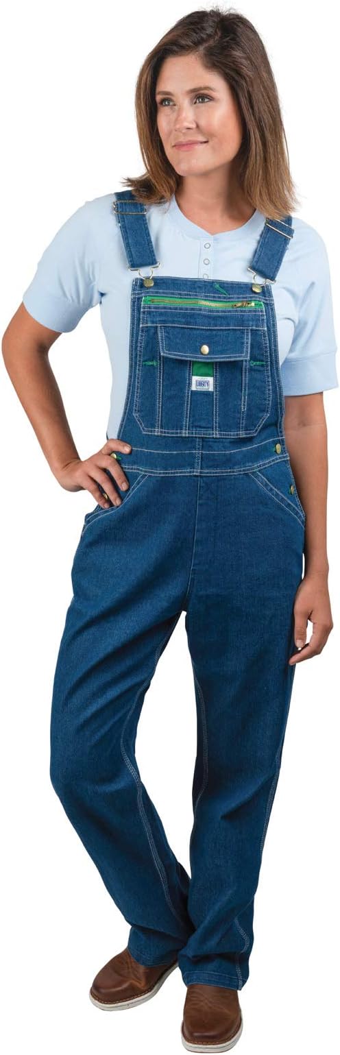 Liberty Women's Stonewashed Denim Bib Overalls