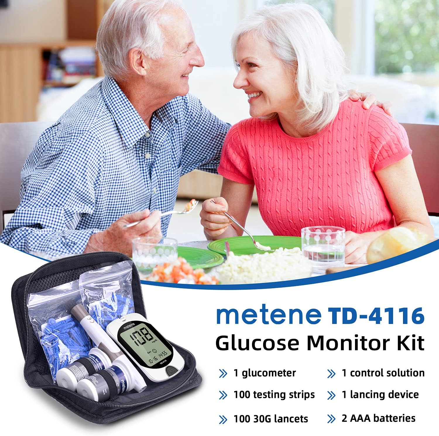 Metene TD-4116 Blood Glucose Monitor Kit