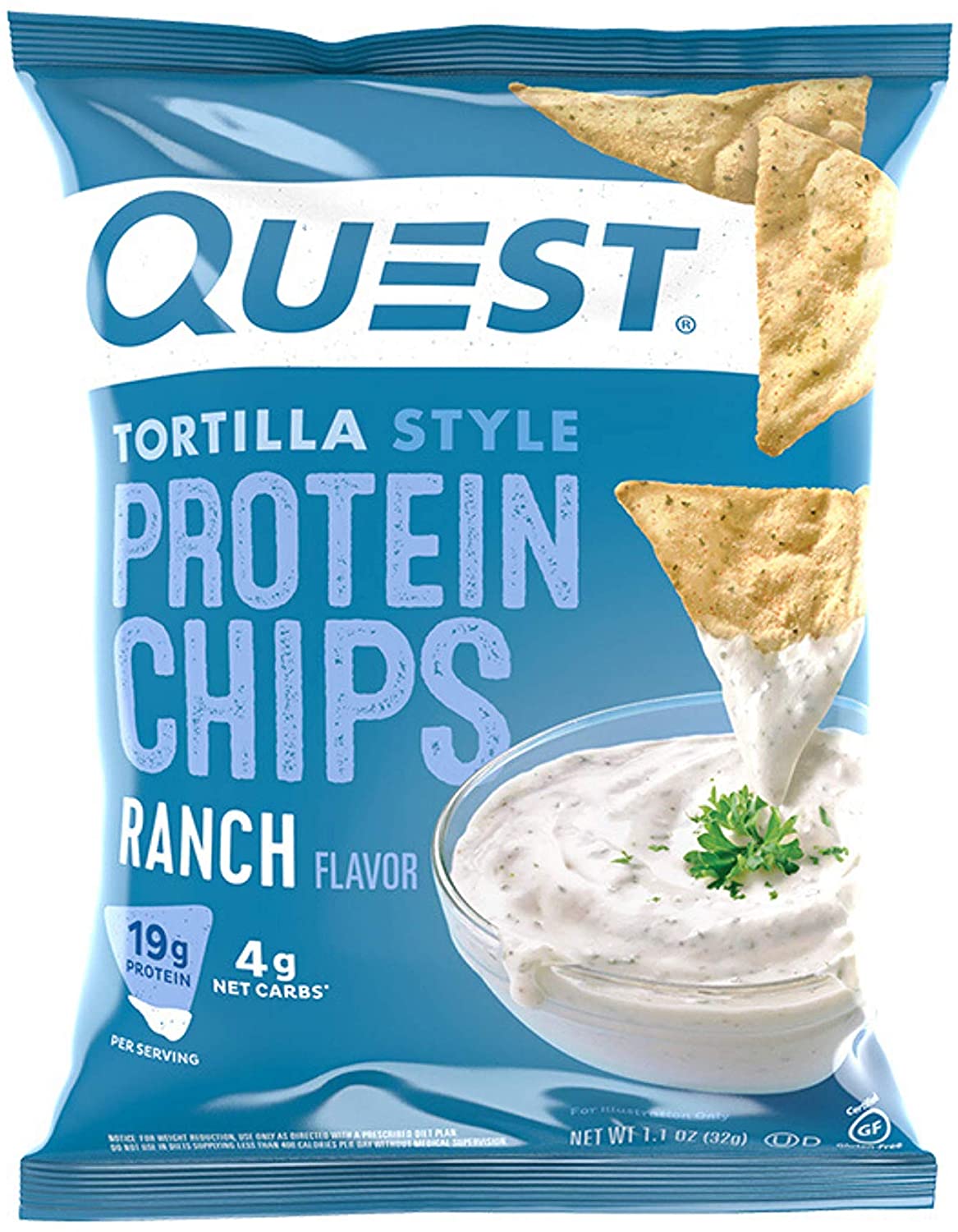 Quest Nutrition Tortilla Style Protein Chips Ranch Baked Pack of 12