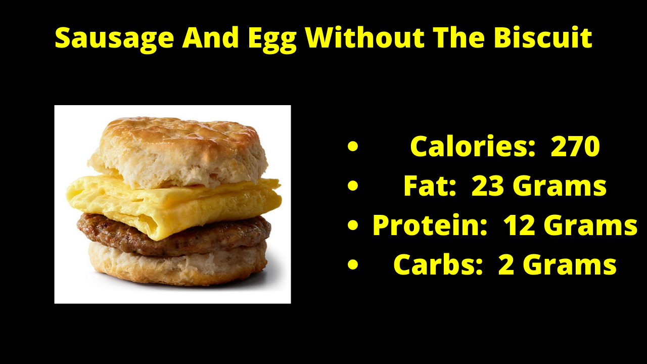 Here Are The Nutritional Numbers For The Sausage And Egg Without The Biscuit!