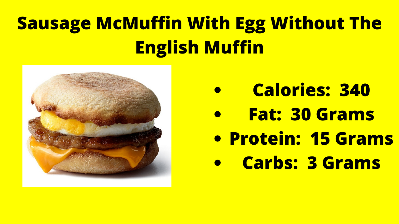 Here Are The Nutritional Numbers For The Sausage McMuffin With Egg With No English Muffin!